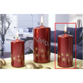 Lima Starlight candle red / gold 60 x 120 mm 1 piece