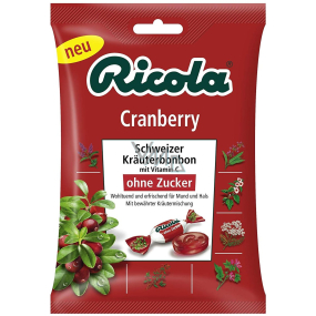 Ricola Cranberry - Cranberries Swiss herbal candies without sugar with vitamin C from 13 herbs 75 g