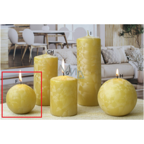 Lima Ice candle golden ball 80 mm 1 piece