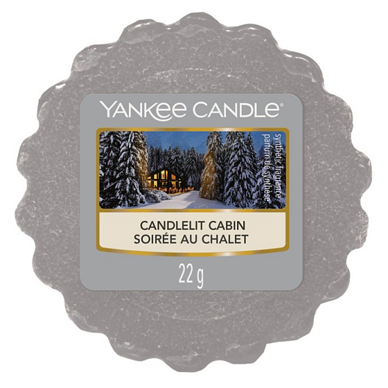 Yankee Candle Candlelit Cabin - Cottage irradiated with a candle fragrant wax for aroma lamp 22 g