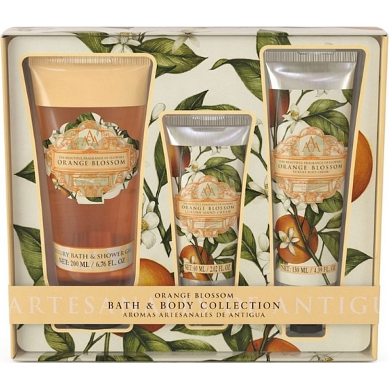 Somerset Toiletry Orange blossom luxury body cream 130 ml + shower gel 200 ml + luxury hand cream 60 ml, cosmetic set