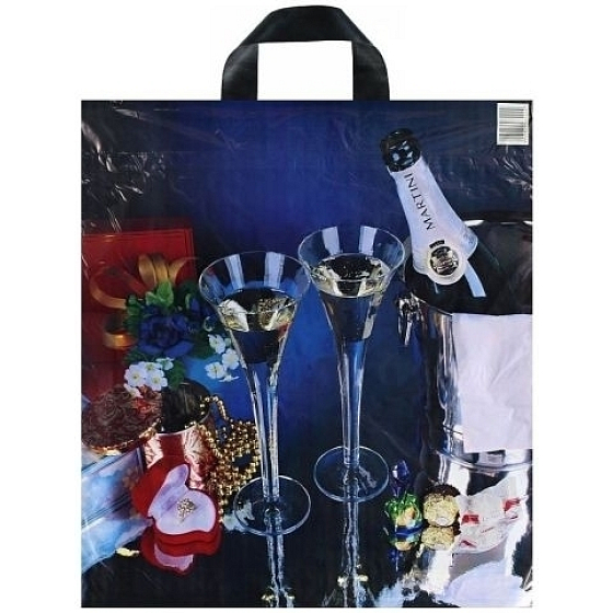 Press Plastic Bag 44 x 50 cm Champagne 1 piece