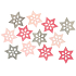 Star wooden pink-gray 4 cm 12 pieces