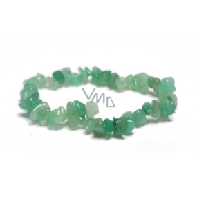 Avanturin green bracelet elastic chopped natural stone 19 cm, lucky stone