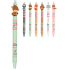 Colorino Rubberized pen Little Foxes green, blue refill 0,5 mm