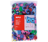 Apli Movable eyes non-sticky coloured mix of sizes and colours 600 pieces