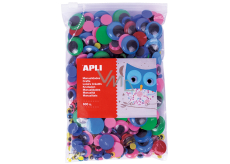 Apli Movable eyes non-sticky coloured mix of sizes and colours 600 pieces