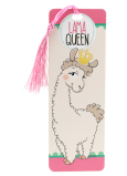 Nici ASST Queen Lama bookmark with fabric pendant 15,5 x 5,5 cm