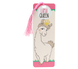 Nici ASST Queen Lama bookmark with fabric pendant 15,5 x 5,5 cm