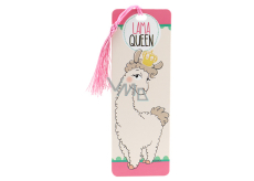 Nici ASST Queen Lama bookmark with fabric pendant 15,5 x 5,5 cm