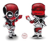 Charm Sterling silver 925 Marvel Deadpool, bead on bracelet movie