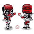 Charm Sterling silver 925 Marvel Deadpool, bead on bracelet movie