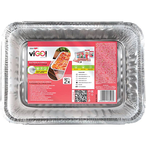 ViGO! grilling and baking aluminum dishes, 27.5x18x4, 2 pcs