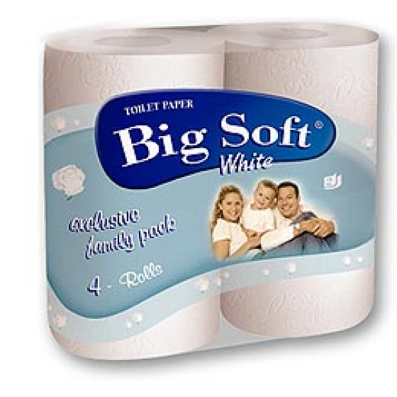 Big Soft Classic White Toilet Paper 2 ply 4 x 200 snippets