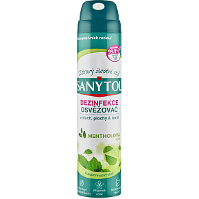 Sanytol disinfectant air freshener for surfaces and textiles, menthol, 300 ml