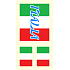 Sheet of Tattoo Stickers for Face and Body Italy Flag 1 Design