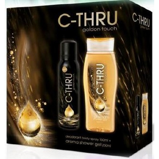 C-Thru Golden Touch deodorant spray for women 150 ml + shower gel 250 ml, for women cosmetic set