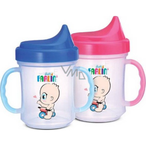 Baby Farlin Non-flowing mug with handles of different colors 200 ml BF-19601