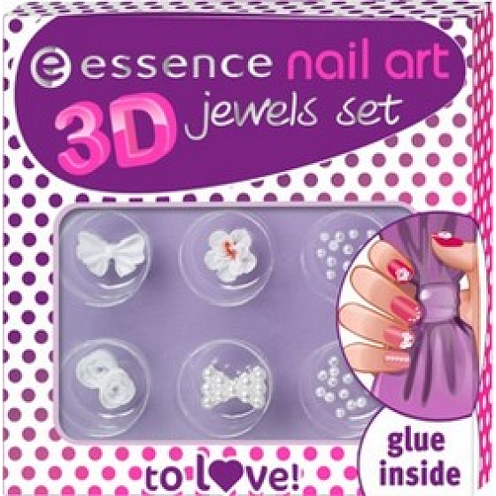 Essence Nail Art 3D Jewels Set nail decoration set 01 To Love 10 g