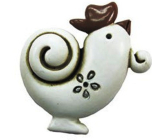 Magnet cream matt Rooster