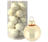 Glass white flasks set 3 cm 20 pieces