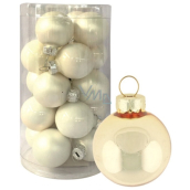 Glass white flasks set 3 cm 20 pieces