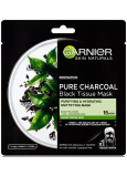 Garnier Skin Naturals Pure Charcoal Black Tissue Mask with Extract Facial Black Textile Mask of Black Tea 28 g