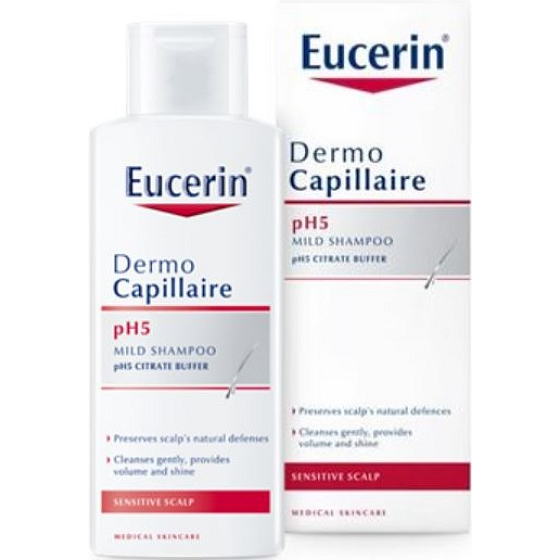 Eucerin DermoCapillaire pH5 hair shampoo for sensitive skin 2 x 250 ml, duopack