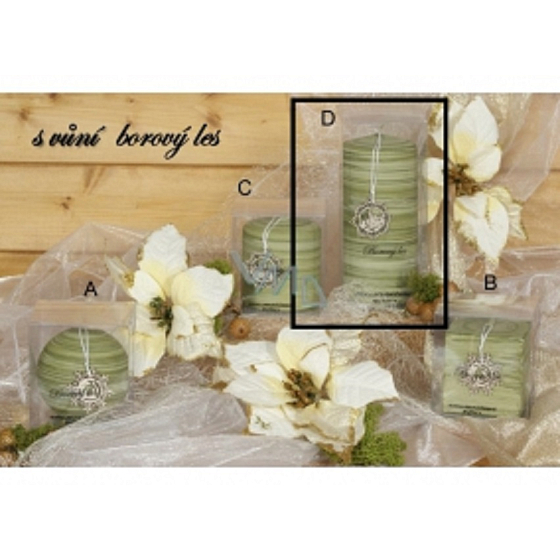 Lima Wellness Present Pine forest aroma candle green cylinder 70 x 150 mm 1 piece - damaged
