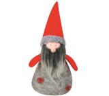 Santa gray knitted standing 17 cm