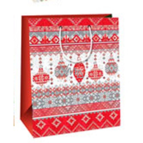 Ditipo Gift paper bag 26.4 x 13.6 x 32.7 cm Norwegian patterns glossy laminated AB