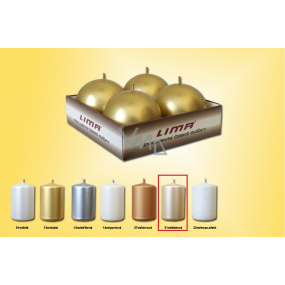 Lima Candle smooth metal beige ball diameter 60 mm 4 pieces