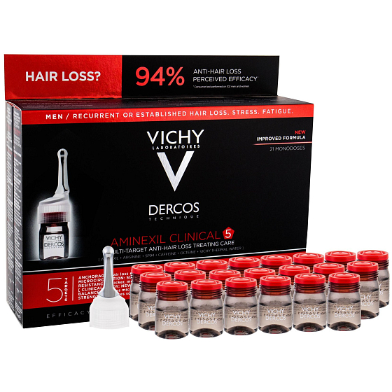 Vichy Dercos Aminexil Clinical 5 hair loss treatment for men 21 x 6 ml