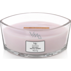 WoodWick Wild Violet - Wild Violet Scented Candle with Wooden Wick and Lid 453 g