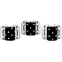 Linziclip Mini Hair clip black with polka dots 1.75 cm suitable for all types of hair 3 pieces
