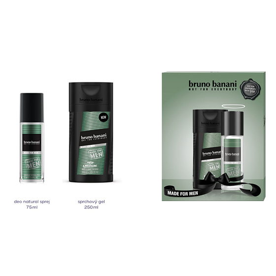Bruno Banani Made perfumed deodorant glass for men 75 ml + shower gel 250 ml, gift set