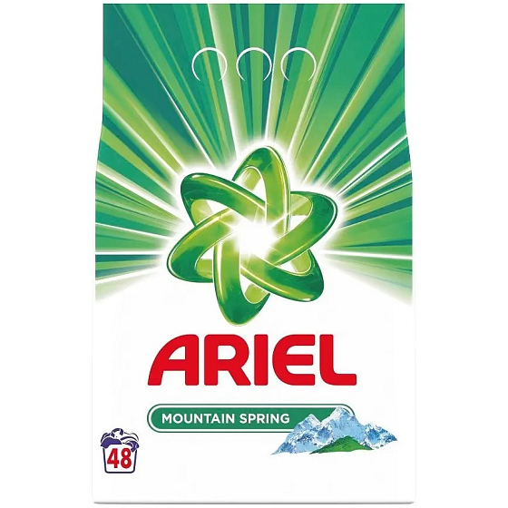 Ariel Mountain Spring washing powder for clean and fragrant laundry without stains 48 doses 3.6 kg