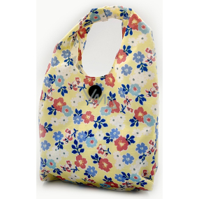 Nekupto Shopping bag folding Yellow with flowers 33 x 39 cm