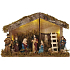 Emos Wooden crib decoration 26,3 x 7,3 x 17 cm, 6 LEDs, warm white