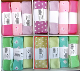 Ditipo Fabric ribbon Flora pale yellow with white dots 2 m x 40 mm
