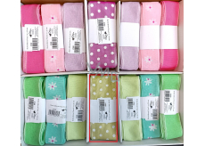 Ditipo Fabric ribbon Flora pale yellow with white dots 2 m x 40 mm