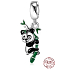 Charm Sterling silver 925 Panda on branch, animal bracelet pendant