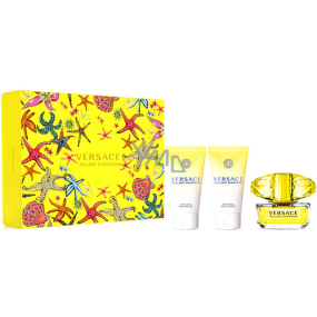 Versace Yellow Diamond Eau de Toilette 50 ml + shower gel 50 ml + body lotion 50 ml, gift set for women