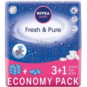 Nivea Baby Fresh & Pure cleansing wipes for children 4 x 63 pieces