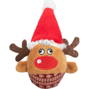 Trixie Xmas Reindeer Christmas plush ball reindeer, rattling 6 x 12 cm