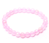 Rose petal bracelet elastic natural stone, ball 6 mm / 16 cm, for children, stone of love