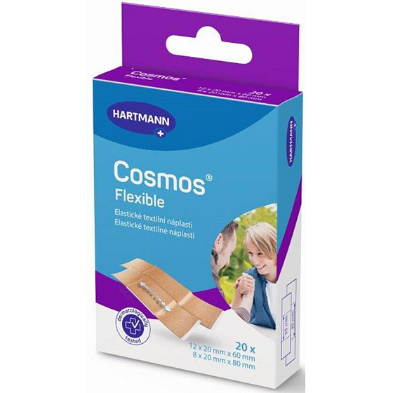 Cosmos Flexible textile elastic patch in 2 sizes 20 pieces