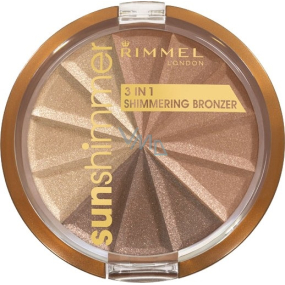 Rimmel London Sun Shimmer Shimmering Bronzer 3in1 bronze powder 002 Bronze Goddess 9.9 g
