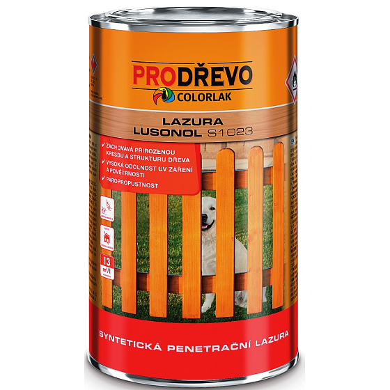 Colorlak Lazura Lusonol S1023 synthetic penetration stain Oak 8 l