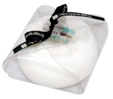 Fragrant Coconut Massage Glycerine Soap with Sponge Filled with Perfume Fragrance and Essences of Coconut Milk in White 200 g